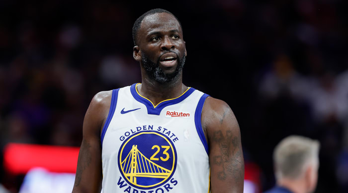 Warriors forward Draymond Green (23) looks on during the fourth quarter against the Kings at Golden 1 Center.